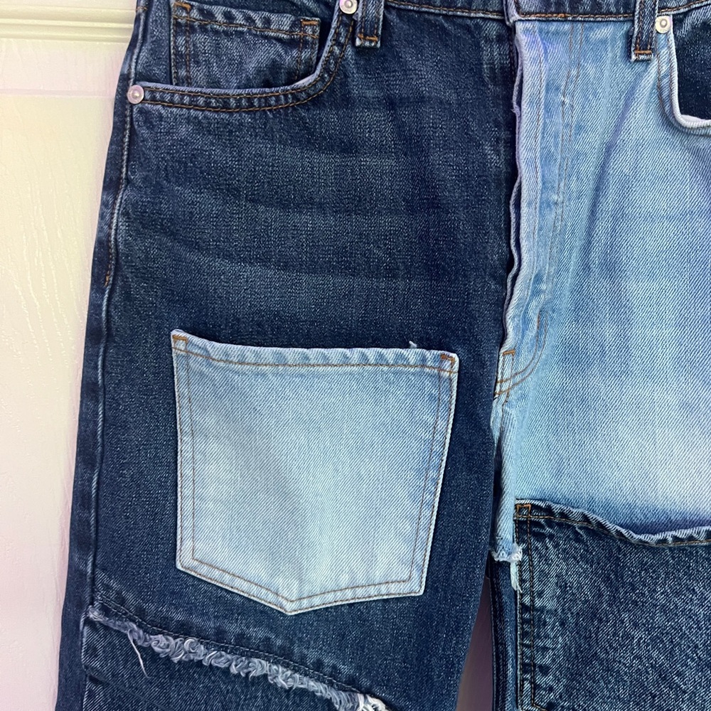 Revice Blue Patchwork Straight Jeans - image 3